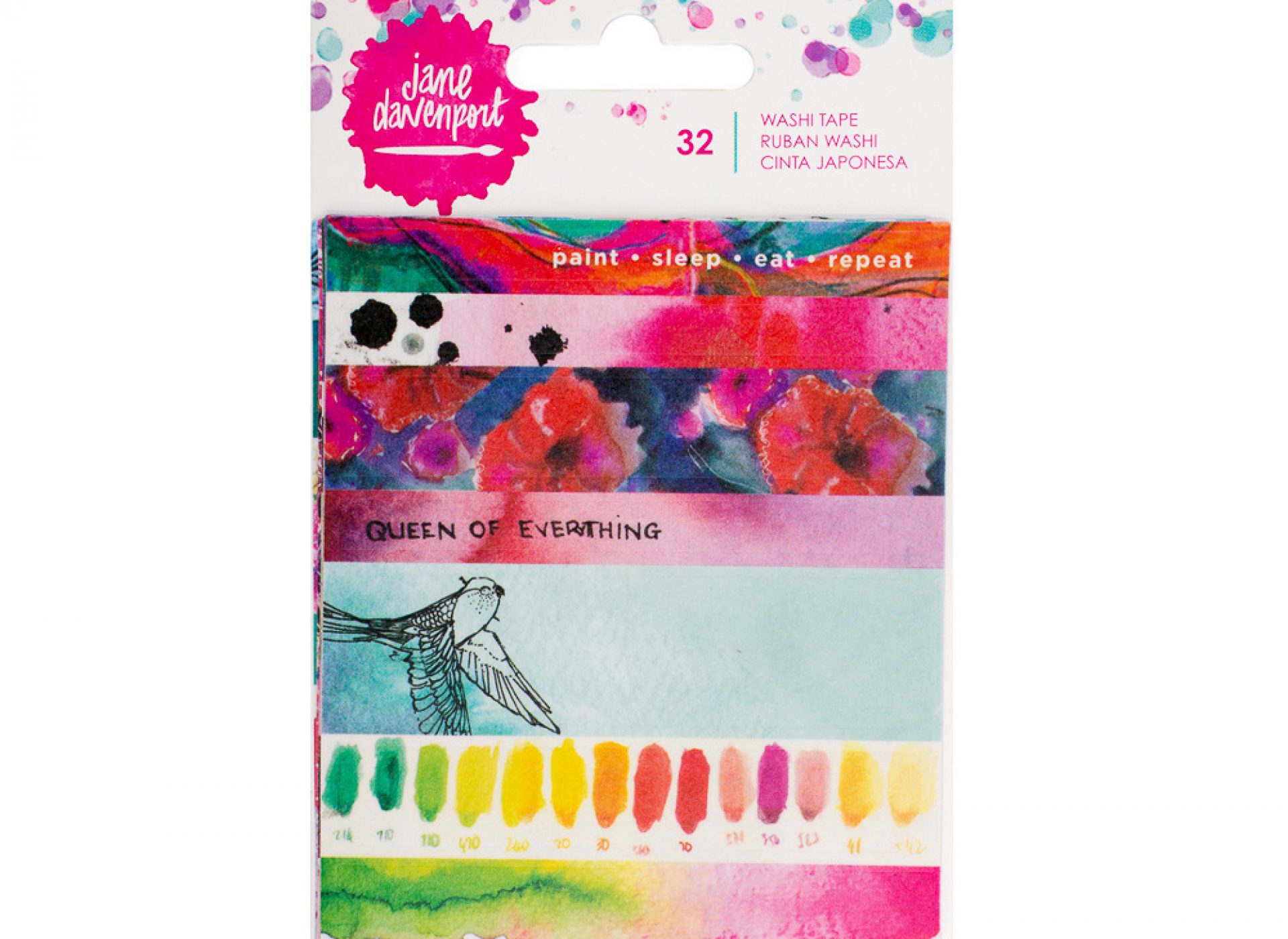 Washi sticker pages, Paint Phrases by Jane Davenport