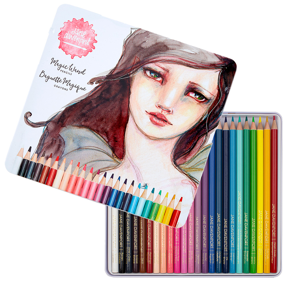 Magic Wand Color Pencils, highly pigmented, smooth laydown, 24 gorgeous  colours!