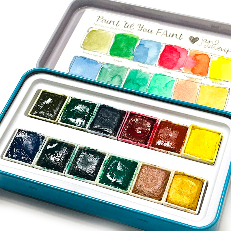 Assorted Colors Watercolor Paint Trays - Set of 12