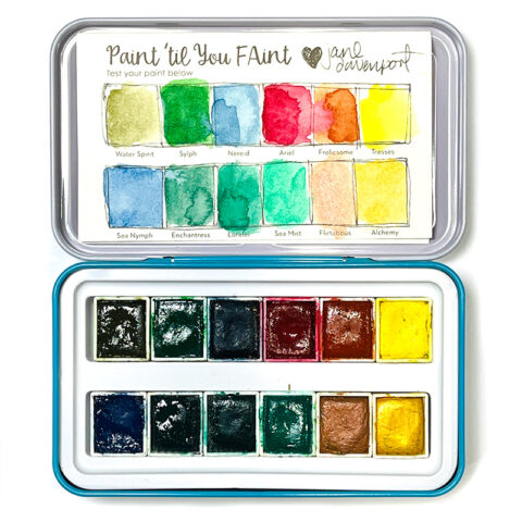 ‘Petite Palette’ watercolour tin | Mermaids, oceans & landscape colours ...