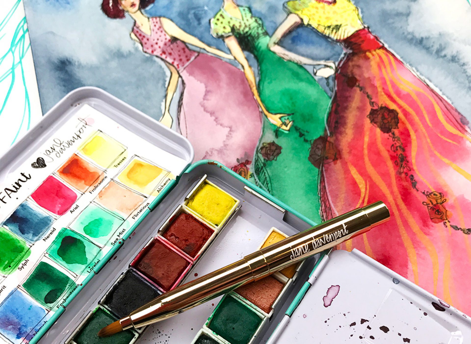 Product Review: Jane Davenport Petite Palette Watercolor Set in Brights -  The Well-Appointed Desk