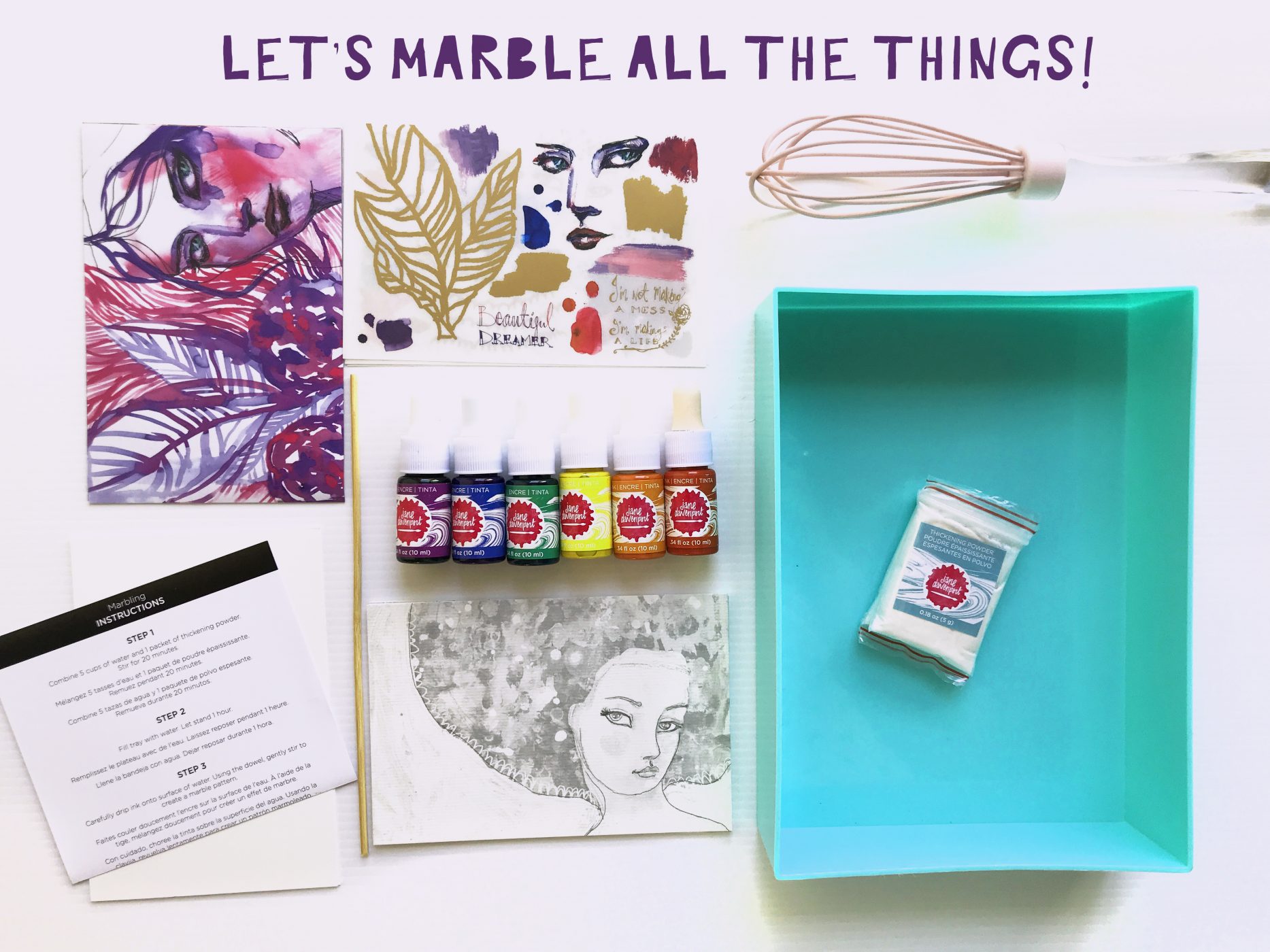 Marble Me This! – Jane Davenport Marbling Kit!