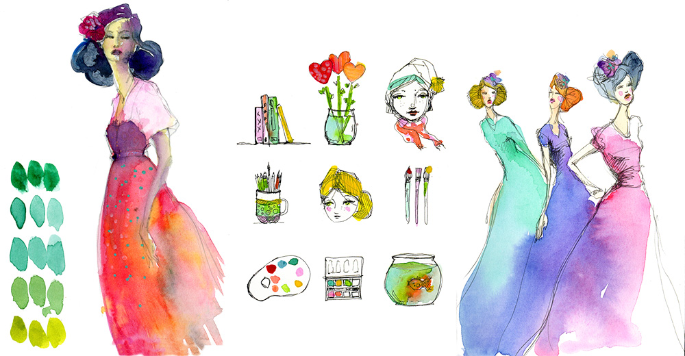 Whimsical Girls Bundle  A fabulous place to start your art