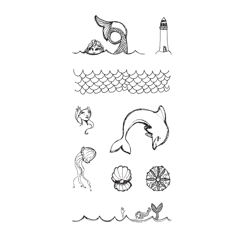 Mermaid, Kid Stamps - 2712