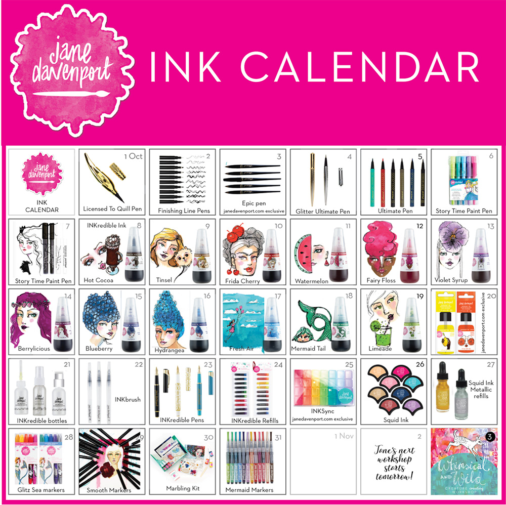 Ink Calendar! Jane Davenport