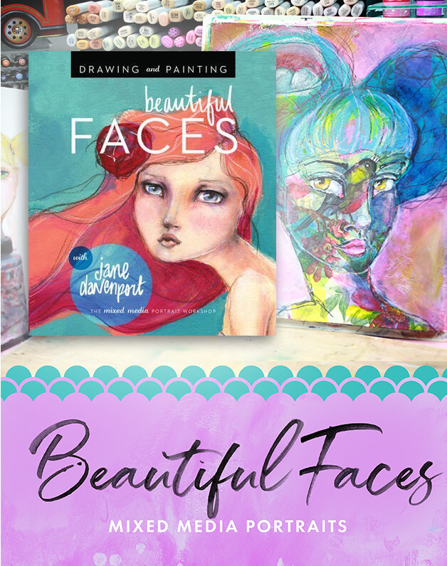 Beautiful Faces by Jane Davenport Cutting Board