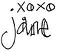 Jane xoxo