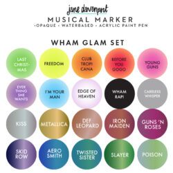 Broad Musical Markers  'Wham Glam' neon & metallic paint pens