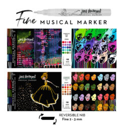 Broad Musical Markers  'Wham Glam' neon & metallic paint pens