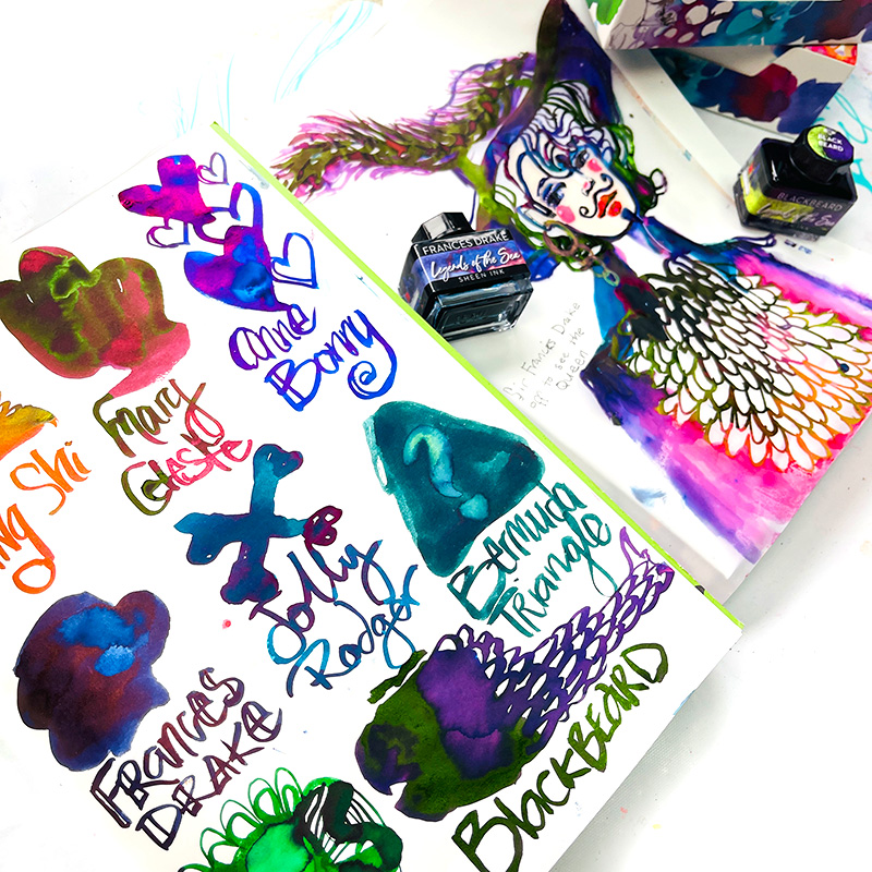 Legends of the Sea ink  Magical inks that glow like shot silk