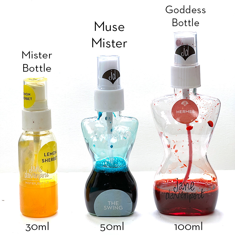 Mini Muse Misters, Fine spray bottles with flair!
