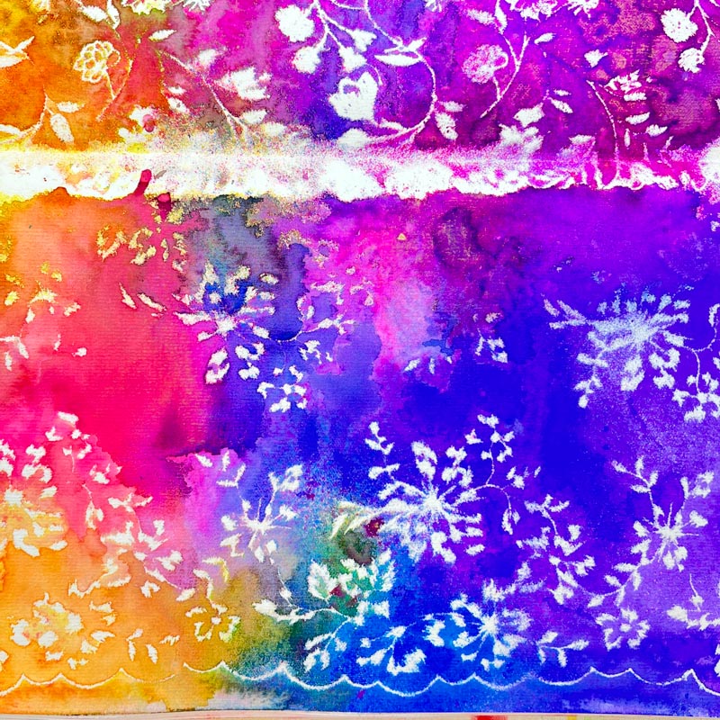 Creative colour chaos with spray inks!