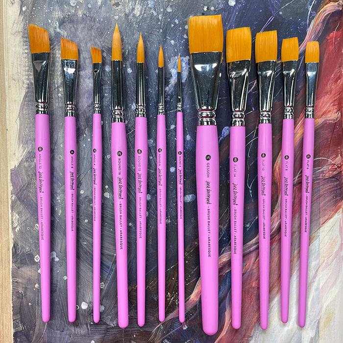 Set of 6 Pointy Paint Brushes Sizes 2, 4, 6, 8, 10, 12 Watercolor Brushes  High Quality Paint Artist Brush 