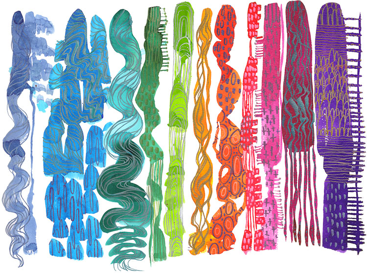 Lords & Ladies' Tippy Toes Pens, Metallic brush tip pens