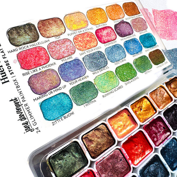 HUErovision glimmering watercolour paintbox | 24 unique hues! - Image 4