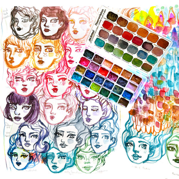 HUErovision glimmering watercolour paintbox | 24 unique hues!