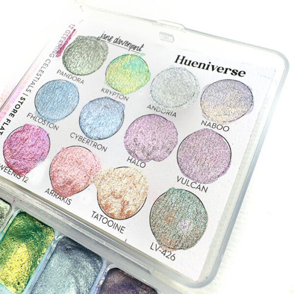 ‘HUEniverse’ Celestial paintbox | 12 beaming Watercolours - Image 2