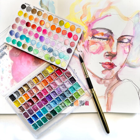 HUElementals Watercolour | 66 Glowing Pans of JOY!
